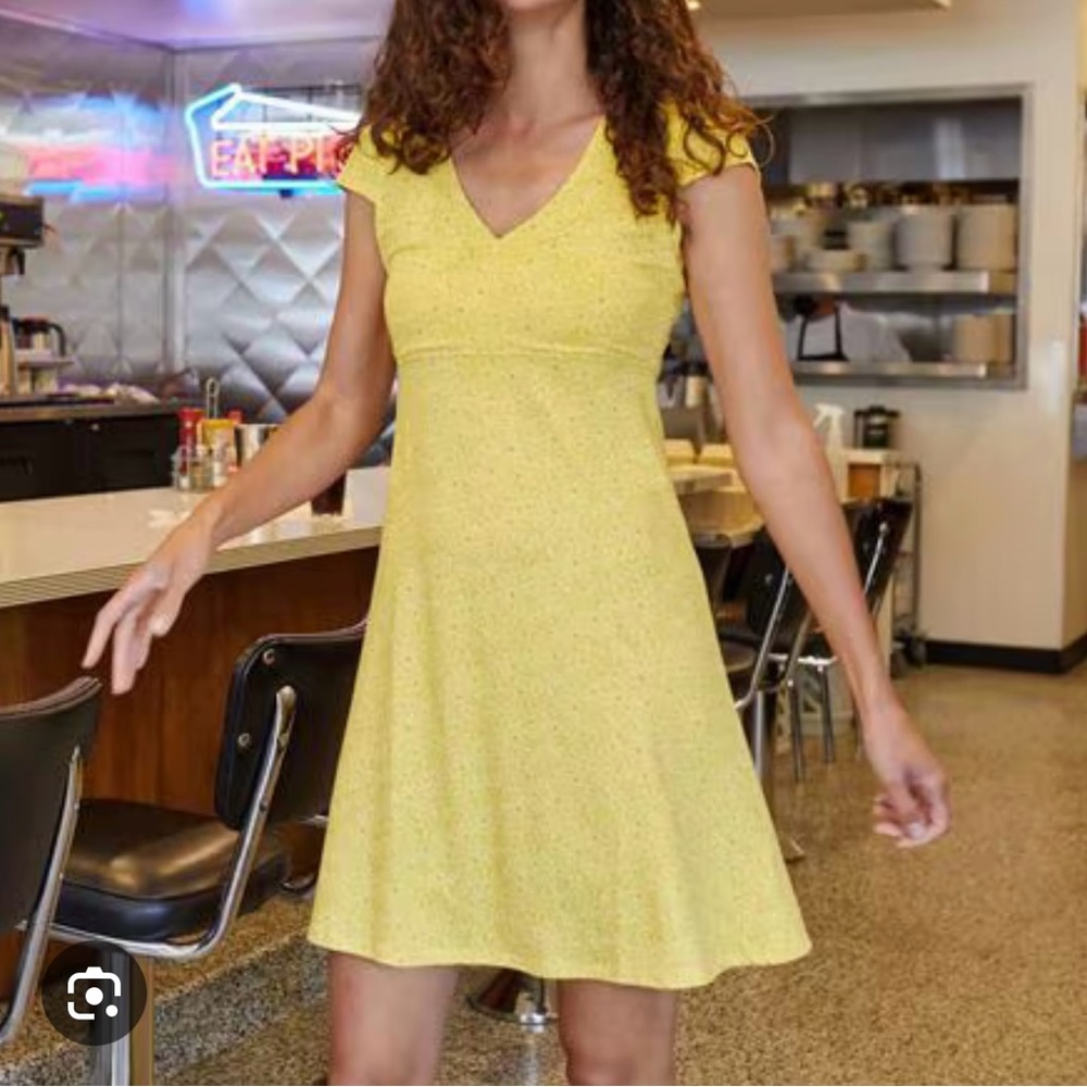Toad&Co Rosemarie Dress Lemon Daisy Print